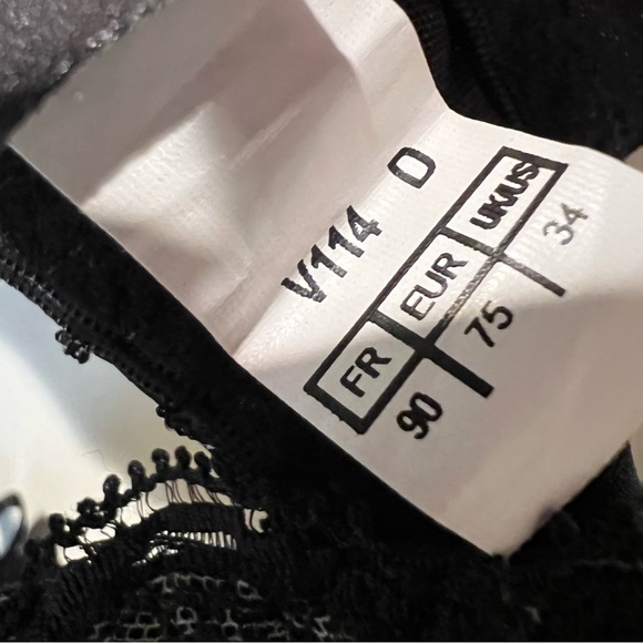 Aubade Paris Black Lace Bra, 34D - Picture 7 of 8
